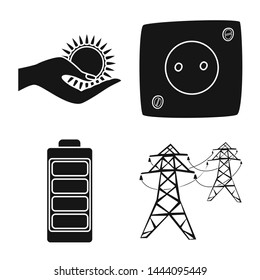 Vector design of innovation and technology icon. Collection of innovation and nature vector icon for stock.