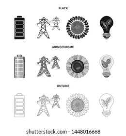 Vector design of innovation and technology icon. Set of innovation and nature stock vector illustration.