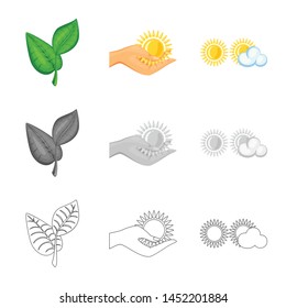 Vector design of innovation and technology icon. Set of innovation and nature vector icon for stock.