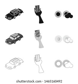 Vector design of innovation and technology icon. Set of innovation and nature vector icon for stock.