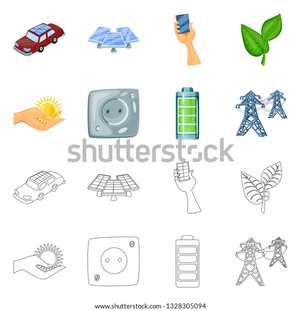 Vector design of
innovation and technology  icon. Collection of innovation and
nature  vector icon for
stock.