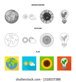 Vector design of innovation and technology  logo. Set of innovation and nature  vector icon for stock.