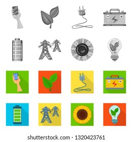 Vector design of innovation and technology  logo. Set of innovation and nature  stock symbol for web.