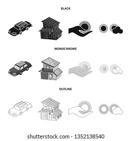 Vector design of innovation and technology  logo. Collection of innovation and nature  stock vector illustration.
