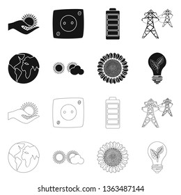 Vector design of innovation and technology  logo. Set of innovation and nature  stock vector illustration.