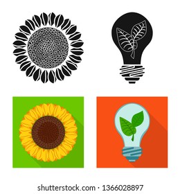 Vector design of innovation and technology  logo. Set of innovation and nature  vector icon for stock.