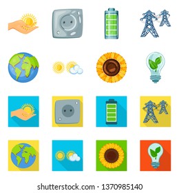 Vector design of innovation and technology  logo. Collection of innovation and nature  vector icon for stock.