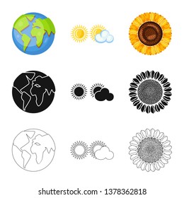 Vector design of innovation and technology  logo. Collection of innovation and nature  stock vector illustration.