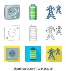 Vector design of innovation and technology  logo. Collection of innovation and nature  vector icon for stock.
