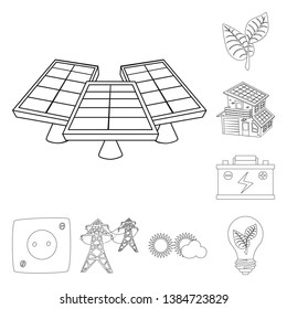 Vector design of innovation and technology logo. Set of innovation and nature vector icon for stock.
