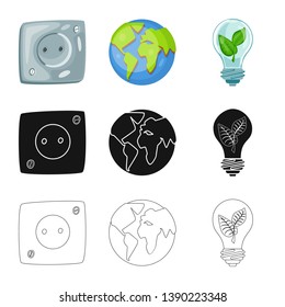 Vector design of innovation and technology  logo. Collection of innovation and nature  stock symbol for web.