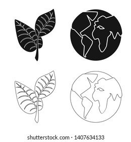 Vector design of innovation and technology  logo. Set of innovation and nature  vector icon for stock.