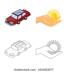 Vector design of innovation and technology  logo. Collection of innovation and nature  stock vector illustration.