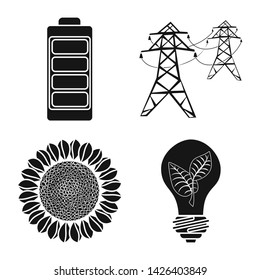 Vector design of innovation and technology logo. Collection of innovation and nature vector icon for stock.