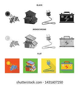 Vector design of innovation and technology logo. Collection of innovation and nature stock vector illustration.