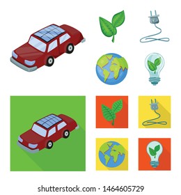 Vector design of innovation and technology logo. Collection of innovation and nature stock symbol for web.