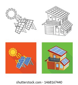 Vector design of innovation and technology logo. Collection of innovation and nature stock vector illustration.