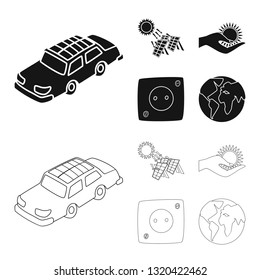 Vector design of innovation and technology  sign. Set of innovation and nature  stock vector illustration.