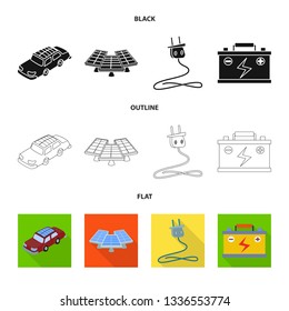 Vector design of innovation and technology  sign. Collection of innovation and nature  stock symbol for web.