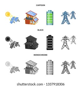 Vector design of innovation and technology  sign. Collection of innovation and nature  stock symbol for web.