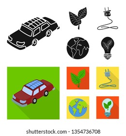 Vector design of innovation and technology  sign. Set of innovation and nature  vector icon for stock.