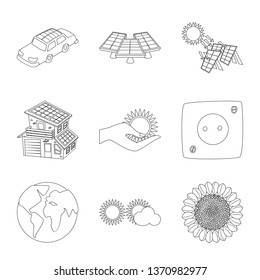 Vector design of innovation and technology sign. Collection of innovation and nature vector icon for stock.