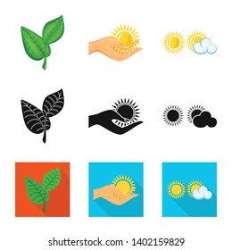 Vector design of innovation and technology  sign. Collection of innovation and nature  stock symbol for web.