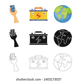 Vector design of innovation and technology  sign. Set of innovation and nature  stock symbol for web.