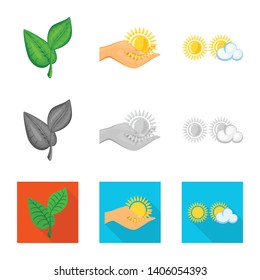 Vector design of innovation and technology  sign. Set of innovation and nature  stock vector illustration.