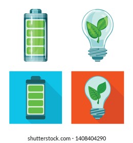Vector design of innovation and technology  sign. Set of innovation and nature  stock symbol for web.