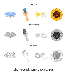 Vector design of innovation and technology  symbol. Collection of innovation and nature  vector icon for stock.