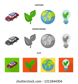 Vector design of innovation and technology  symbol. Collection of innovation and nature  stock vector illustration.