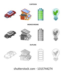 Vector design of innovation and technology  symbol. Set of innovation and nature  vector icon for stock.