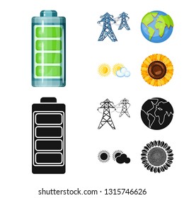 Vector design of innovation and technology  symbol. Collection of innovation and nature  stock symbol for web.