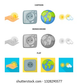 Vector design of innovation and technology  symbol. Set of innovation and nature  stock vector illustration.