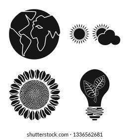 Vector design of innovation and technology symbol. Set of innovation and nature  stock vector illustration.