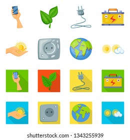 Vector design of innovation and technology  symbol. Set of innovation and nature  stock vector illustration.