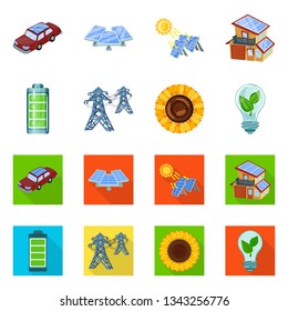 Vector design of innovation and technology  symbol. Set of innovation and nature  stock symbol for web.