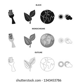 Vector design of innovation and technology  symbol. Collection of innovation and nature  vector icon for stock.