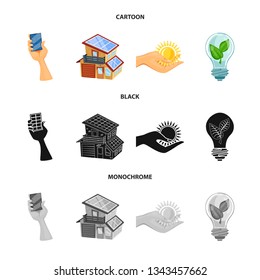 Vector design of innovation and technology  symbol. Set of innovation and nature  stock symbol for web.