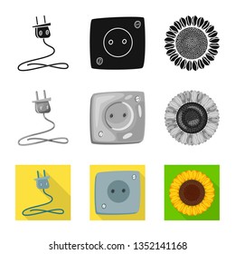 Vector design of innovation and technology  symbol. Collection of innovation and nature  stock symbol for web.