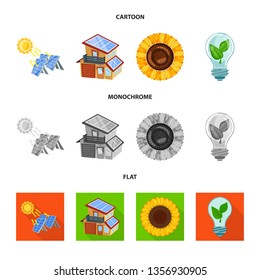 Vector design of innovation and technology  symbol. Set of innovation and nature  vector icon for stock.