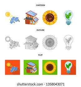 Vector design of innovation and technology  symbol. Collection of innovation and nature  stock vector illustration.