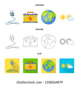 Vector design of innovation and technology  symbol. Collection of innovation and nature  stock symbol for web.