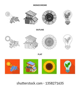Vector design of innovation and technology  symbol. Set of innovation and nature  stock symbol for web.