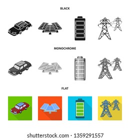 Vector design of innovation and technology  symbol. Collection of innovation and nature  stock vector illustration.