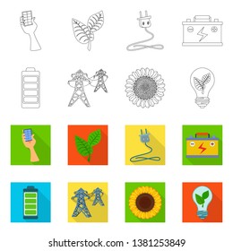 Vector design of innovation and technology  symbol. Set of innovation and nature  stock symbol for web.