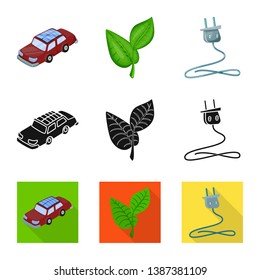 Vector design of innovation and technology  symbol. Set of innovation and nature  vector icon for stock.