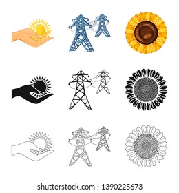 Vector design of innovation and technology  symbol. Set of innovation and nature  stock symbol for web.