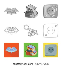 Vector design of innovation and technology  symbol. Set of innovation and nature  stock symbol for web.